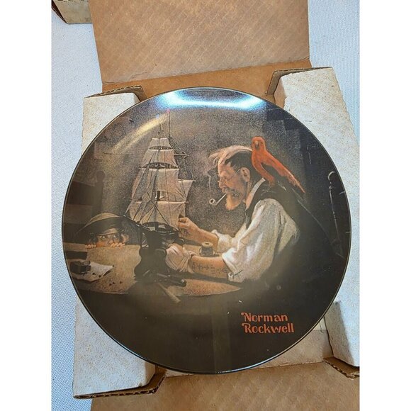 Norman Rockwell "The Ship Builder" Limited Edition Collector Plate - Picture 2 of 16